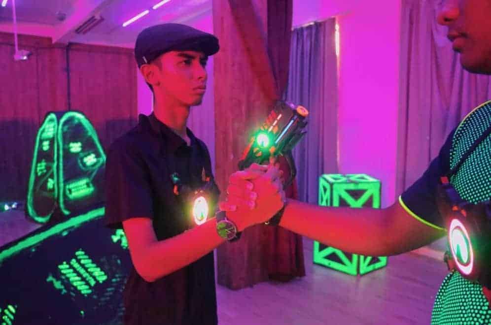 laser tag techniques - use mirrors